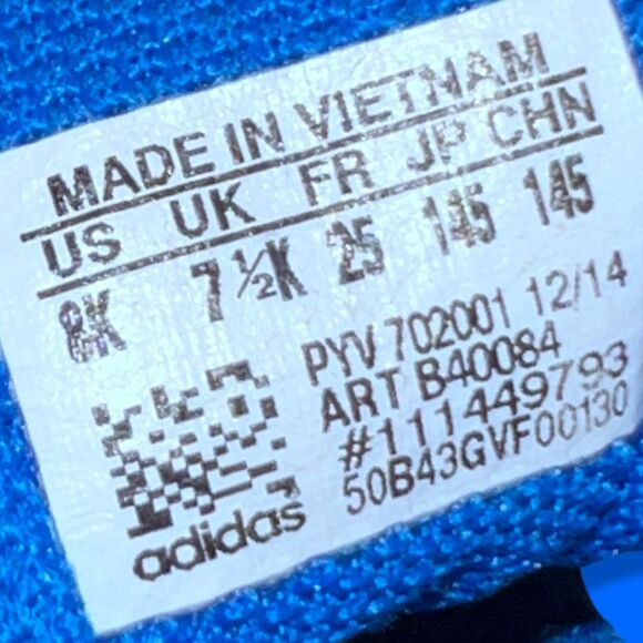 Adidas Unisex Toddler NatWeb Slip-On Low Sneakers JQ2 Blue B40084 Size 8K - Picture 5 of 7